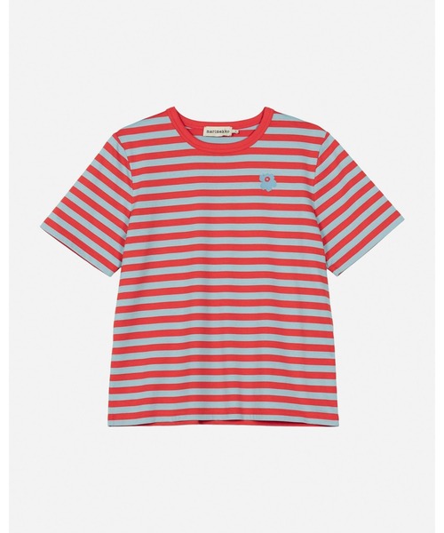 marimekko(マリメッコ)の「【kioski】 Tasaraita Unikko / t-shirt(Tシャツ/カットソー・レディース・レッド・X-SMALL/SMALL)」の6枚目の写真