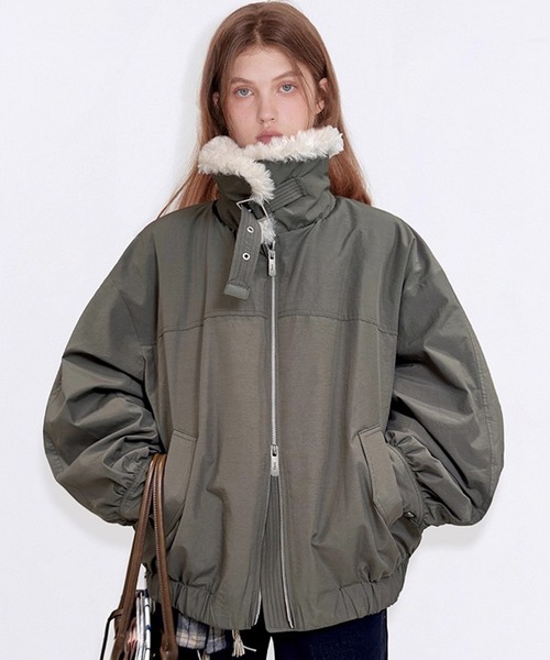 Fano Studios（ファノ ストゥディオズ）の「フェイクファーカラー 襟ベルト ワークウェアダウンジャケット FC26W030【Fano Studios】【2025AW】（ミリタリージャケット・レディース・カーキ・S/M/L）」の12枚目の写真