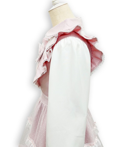 Honey Cinnamon(ハニーシナモン)の「フロントリボンドットチュールワンピース(ワンピース・レディース・ピンク/ホワイト・FREE)」の18枚目の写真