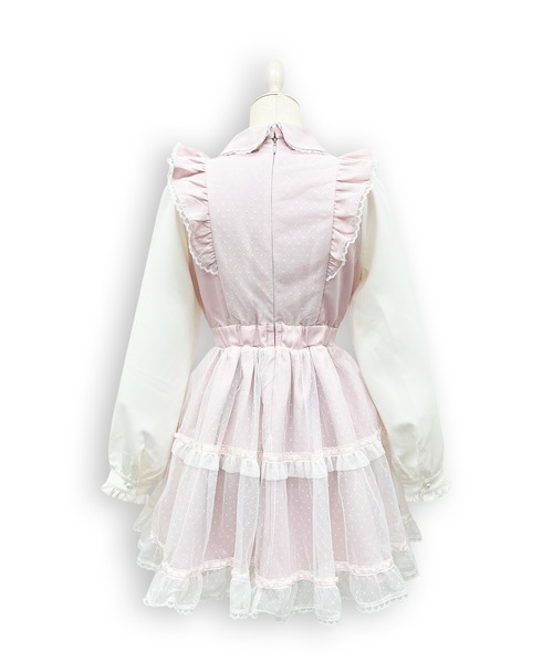 Honey Cinnamon(ハニーシナモン)の「フロントリボンドットチュールワンピース(ワンピース・レディース・ピンク/ホワイト・FREE)」の20枚目の写真