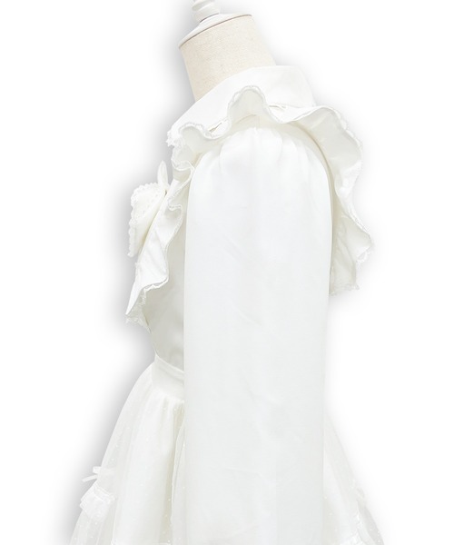 Honey Cinnamon(ハニーシナモン)の「フロントリボンドットチュールワンピース(ワンピース・レディース・ピンク/ホワイト・FREE)」の9枚目の写真