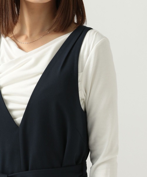 BAYFLOW（ベイフロー）の「【KARENさんコラボ】オールインワン（つなぎ/オールインワン・レディース・グレイッシュベージュ/ネイビー・SMALL/MEDIUM）」の17枚目の写真