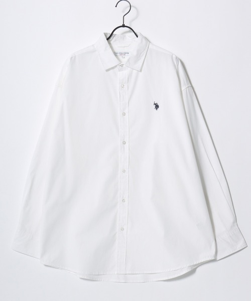 U.S. POLO ASSN.(ユーエスポロアッスン)の「U.S. POLO ASSN./ユーエスポロアッスン Broad Denim Shirt/オーバーサイズ ブロード デニム 無地 チェック ロゴ ワンポイント刺繍 レギュラーカラーシャツ/長袖シャツ/レディース メンズ(シャツ/ブラウス・メンズ・インディゴブルー/ホワイト/ブラック/ライトブルー/グリーン系その他/ベージュ系その他/グレー系その他/ブルー系その他・M/L/LL)」の17枚目の写真
