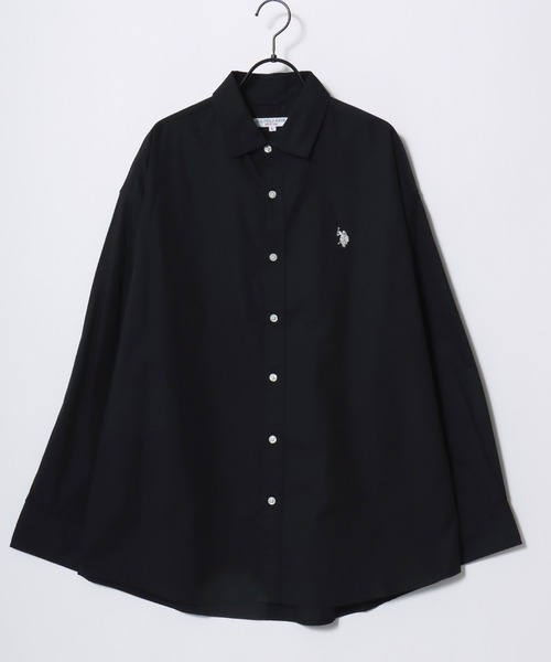 U.S. POLO ASSN.(ユーエスポロアッスン)の「U.S. POLO ASSN./ユーエスポロアッスン Broad Denim Shirt/オーバーサイズ ブロード デニム 無地 チェック ロゴ ワンポイント刺繍 レギュラーカラーシャツ/長袖シャツ/レディース メンズ(シャツ/ブラウス・メンズ・インディゴブルー/ホワイト/ブラック/ライトブルー/グリーン系その他/ベージュ系その他/グレー系その他/ブルー系その他・M/L/LL)」の19枚目の写真