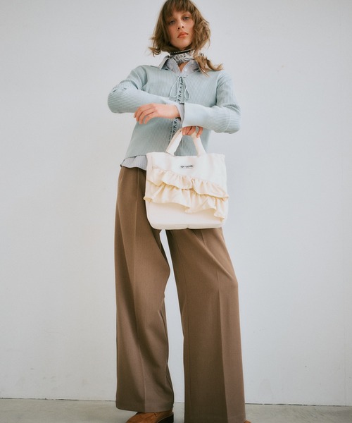 OUTDOOR PRODUCTS（アウトドアプロダクツ）の「【OUTDOOR PRODUCTS】VIS別注2WAYフリルトートバッグ（トートバッグ・レディース・ブラック/ベージュ/キナリ・FREE）」の6枚目の写真