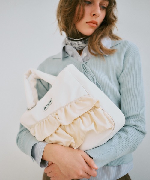 OUTDOOR PRODUCTS（アウトドアプロダクツ）の「【OUTDOOR PRODUCTS】VIS別注2WAYフリルトートバッグ（トートバッグ・レディース・ブラック/ベージュ/キナリ・FREE）」の16枚目の写真