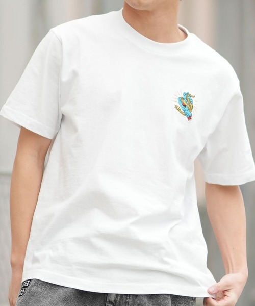 SANTA CRUZ(サンタクルーズ)の「SANTA CRUZ/サンタクルーズ 半袖 Tシャツ SNAKE BITE S/S TEE ムラサキ限定 502262406(Tシャツ/カットソー・メンズ・ブラック/ホワイト・L/M)」の2枚目の写真