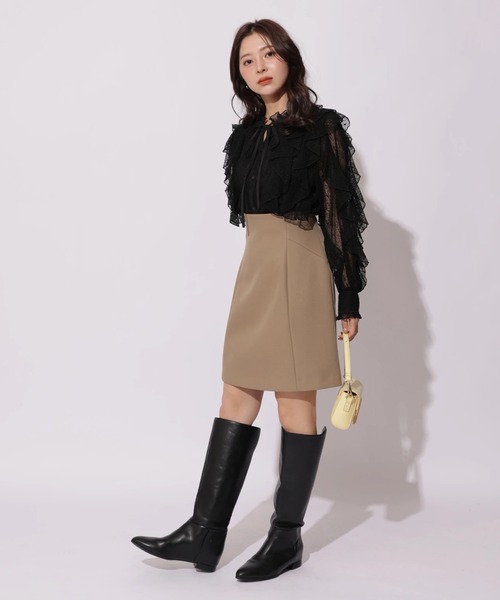 Apuweiser-riche（アプワイザーリッシェ）の「レースボウブラウス（シャツ/ブラウス・レディース・ブラック/ホワイト・2/1）」の10枚目の写真