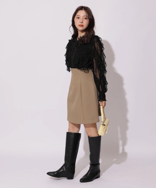 Apuweiser-riche（アプワイザーリッシェ）の「レースボウブラウス（シャツ/ブラウス・レディース・ブラック/ホワイト・2/1）」の12枚目の写真