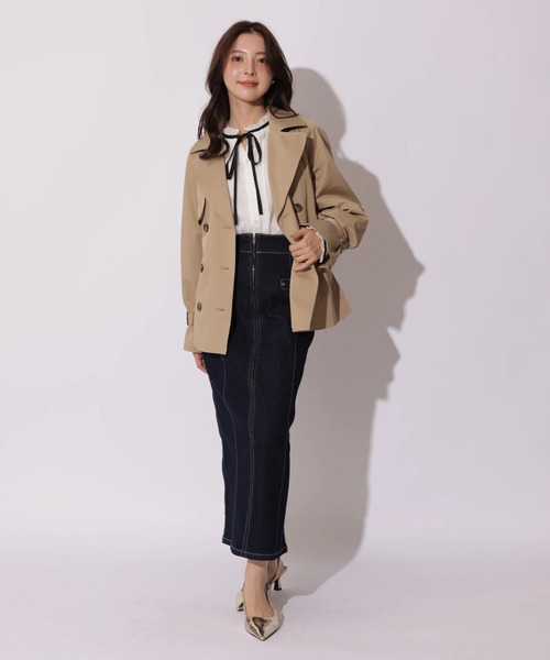 Apuweiser-riche（アプワイザーリッシェ）の「レースボウブラウス（シャツ/ブラウス・レディース・ブラック/ホワイト・2/1）」の4枚目の写真