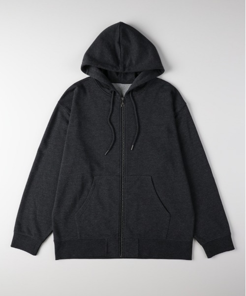 BACK NUMBER（バックナンバー）の「【BACK NUMBER】スウェットフルジップパーカー (リラックスフィット / 裏毛 / 3シーズン / ベーシック)（パーカー・メンズ・ブラック/キナリ・XL/L/M/LARGE/X-LARGE/MEDIUM）」の8枚目の写真