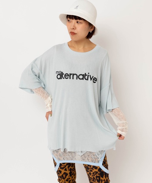 RNA(アールエヌエー)の「M2624 SnagダメージT(Tシャツ/カットソー・レディース・サックスブルー/ホワイト/ピンク・MEDIUM)」の8枚目の写真