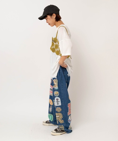 RNA(アールエヌエー)の「M2624 SnagダメージT(Tシャツ/カットソー・レディース・サックスブルー/ホワイト/ピンク・MEDIUM)」の13枚目の写真