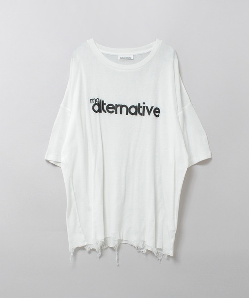 RNA(アールエヌエー)の「M2624 SnagダメージT(Tシャツ/カットソー・レディース・サックスブルー/ホワイト/ピンク・MEDIUM)」の7枚目の写真