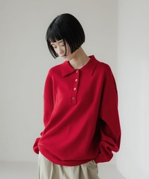 LOWRYS FARM | ＢＩＧポロニットＬＳ  648323(ニット/セーター)