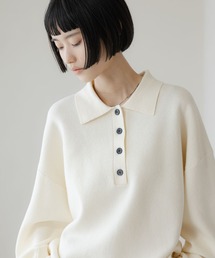 LOWRYS FARM | ＢＩＧポロニットＬＳ  648323(ニット/セーター)