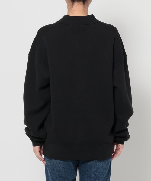 LOWRYS FARM（ローリーズファーム）の「ＢＩＧポロニットＬＳ  648323（ニット/セーター・レディース・ブラック/アイボリー/レッド・FREE）」の6枚目の写真