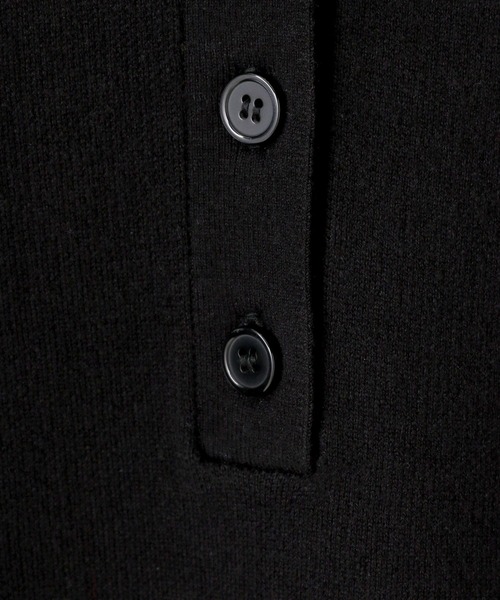 LOWRYS FARM（ローリーズファーム）の「ＢＩＧポロニットＬＳ  648323（ニット/セーター・レディース・ブラック/アイボリー/レッド・FREE）」の12枚目の写真