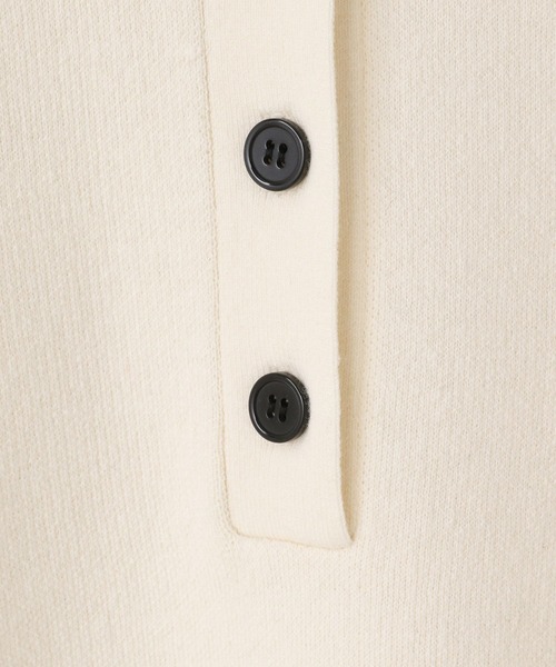 LOWRYS FARM（ローリーズファーム）の「ＢＩＧポロニットＬＳ  648323（ニット/セーター・レディース・ブラック/アイボリー/レッド・FREE）」の13枚目の写真