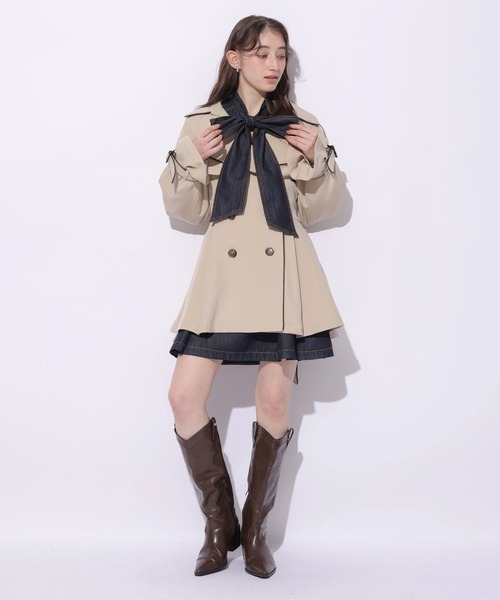 バックフレアミドルトレンチコート（ダウンジャケット/コート