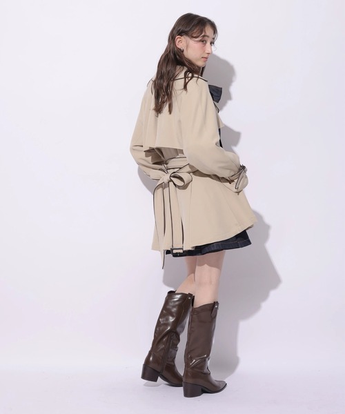 バックフレアミドルトレンチコート（ダウンジャケット/コート