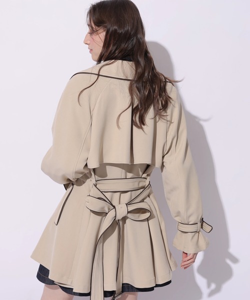 バックフレアミドルトレンチコート（ダウンジャケット/コート