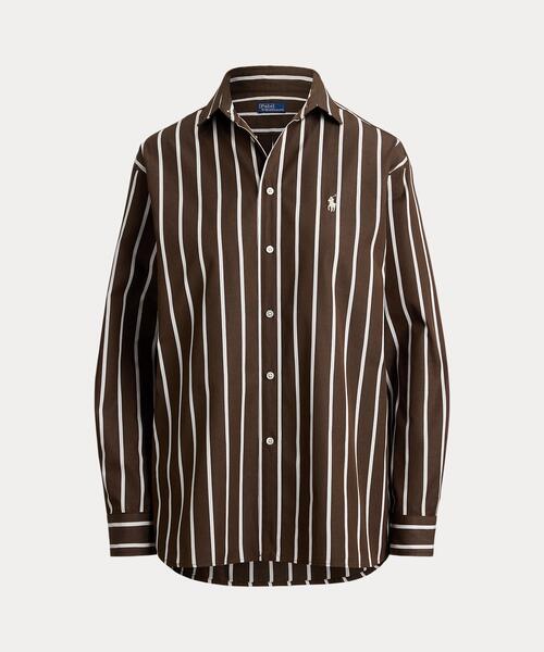 POLO RALPH LAUREN(ポロ ラルフ ローレン)の「リラックス フィット ストライプド コットン シャツ(シャツ/ブラウス・レディース・ホワイト・XS/XXS/L/M/S/XL)」の2枚目の写真