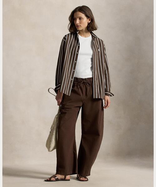 POLO RALPH LAUREN(ポロ ラルフ ローレン)の「リラックス フィット ストライプド コットン シャツ(シャツ/ブラウス・レディース・ホワイト・XS/XXS/L/M/S/XL)」の3枚目の写真