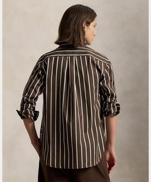 POLO RALPH LAUREN(ポロ ラルフ ローレン)の「リラックス フィット ストライプド コットン シャツ(シャツ/ブラウス・レディース・ホワイト・XS/XXS/L/M/S/XL)」の4枚目の写真