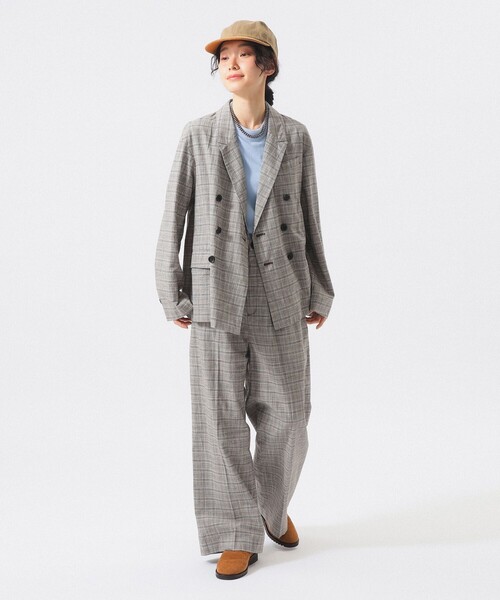 BEAMS BOY（ビームスボーイ）の「チェック スラックス（スラックス・レディース・インディゴブルー/グレー・1/0）」の8枚目の写真