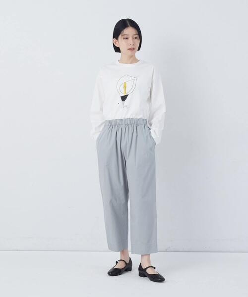 conges payes ADIEU TRISTESSE（コンジェ ペイエ アデュートリステス）の「【FAVE】サイドポケットクロップドイージーパンツ（その他パンツ・レディース・ブラック/ベージュ/ミント/インディゴブルー・38）」の5枚目の写真