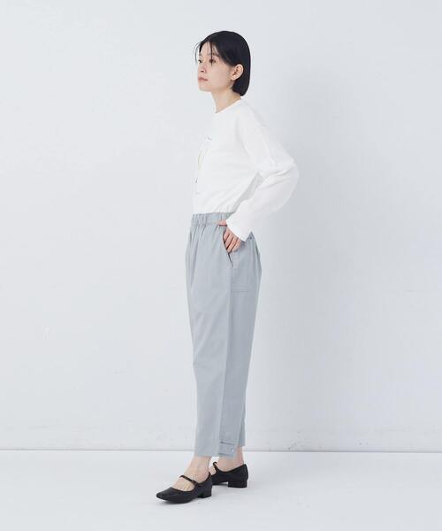 conges payes ADIEU TRISTESSE（コンジェ ペイエ アデュートリステス）の「【FAVE】サイドポケットクロップドイージーパンツ（その他パンツ・レディース・ブラック/ベージュ/ミント/インディゴブルー・38）」の6枚目の写真