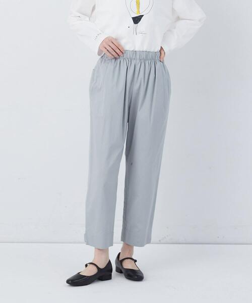 conges payes ADIEU TRISTESSE（コンジェ ペイエ アデュートリステス）の「【FAVE】サイドポケットクロップドイージーパンツ（その他パンツ・レディース・ブラック/ベージュ/ミント/インディゴブルー・38）」の8枚目の写真