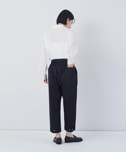 conges payes ADIEU TRISTESSE（コンジェ ペイエ アデュートリステス）の「【FAVE】サイドポケットクロップドイージーパンツ（その他パンツ・レディース・ブラック/ベージュ/ミント/インディゴブルー・38）」の14枚目の写真