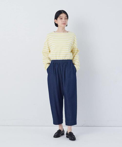 conges payes ADIEU TRISTESSE（コンジェ ペイエ アデュートリステス）の「【FAVE】サイドポケットクロップドイージーパンツ（その他パンツ・レディース・ブラック/ベージュ/ミント/インディゴブルー・38）」の20枚目の写真