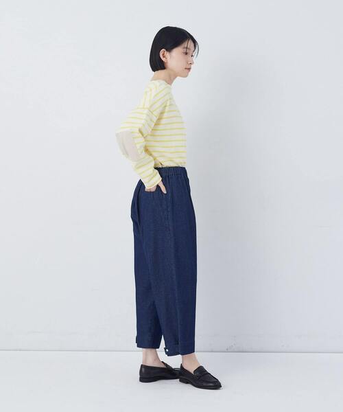 conges payes ADIEU TRISTESSE（コンジェ ペイエ アデュートリステス）の「【FAVE】サイドポケットクロップドイージーパンツ（その他パンツ・レディース・ブラック/ベージュ/ミント/インディゴブルー・38）」の21枚目の写真