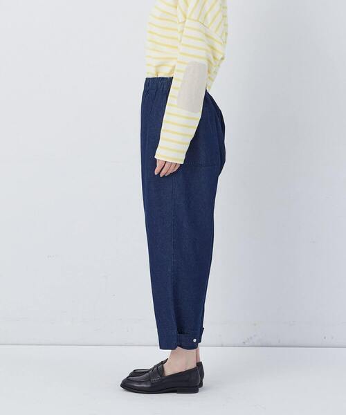 conges payes ADIEU TRISTESSE(コンジェ ペイエ アデュートリステス)の「【FAVE】サイドポケットクロップドイージーパンツ(その他パンツ・レディース・ブラック/ベージュ/ミント/インディゴブルー・38)」の19枚目の写真