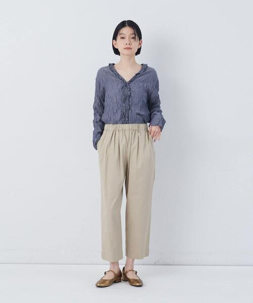 conges payes ADIEU TRISTESSE(コンジェ ペイエ アデュートリステス)の「【FAVE】サイドポケットクロップドイージーパンツ(その他パンツ・レディース・ブラック/ベージュ/ミント/インディゴブルー・38)」の17枚目の写真