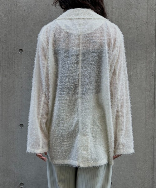 &g'aime(アンジェム)の「【&g'aime】フェザーテーラードジャケット Feather Tailored Jacket(テーラードジャケット・レディース・ホワイト/グレー/ブラック・FREE)」の18枚目の写真