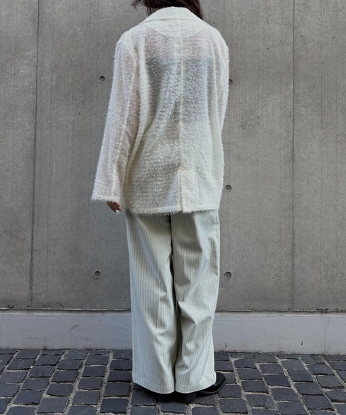 &g'aime(アンジェム)の「【&g'aime】フェザーテーラードジャケット Feather Tailored Jacket(テーラードジャケット・レディース・ホワイト/グレー/ブラック・FREE)」の22枚目の写真