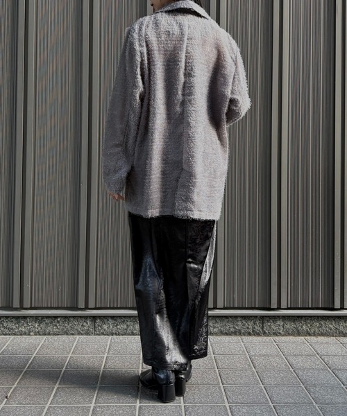 &g'aime(アンジェム)の「【&g'aime】フェザーテーラードジャケット Feather Tailored Jacket(テーラードジャケット・レディース・ホワイト/グレー/ブラック・FREE)」の4枚目の写真