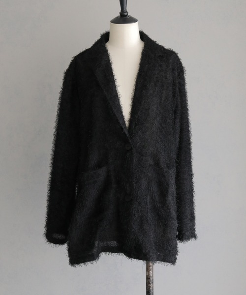 &g'aime(アンジェム)の「【&g'aime】フェザーテーラードジャケット Feather Tailored Jacket(テーラードジャケット・レディース・ホワイト/グレー/ブラック・FREE)」の7枚目の写真