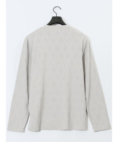 m.f.editorial（エムエフエディトリアル）の「【ロンＴ インナー】m.f.エディトリアルメンズ アーガイルジャガード クルーネック長袖Tシャツ（Tシャツ/カットソー・メンズ・ライトグレー/ネイビー・MEDIUM/LARGE/X-LARGE）」の22枚目の写真