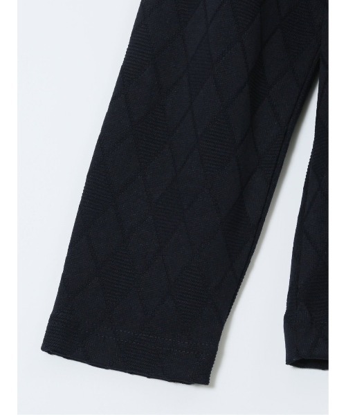 m.f.editorial（エムエフエディトリアル）の「【ロンＴ インナー】m.f.エディトリアルメンズ アーガイルジャガード クルーネック長袖Tシャツ（Tシャツ/カットソー・メンズ・ライトグレー/ネイビー・MEDIUM/LARGE/X-LARGE）」の9枚目の写真