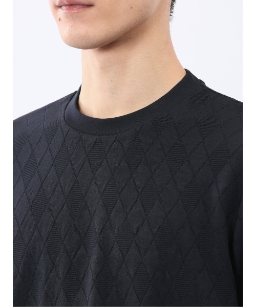 m.f.editorial（エムエフエディトリアル）の「【ロンＴ インナー】m.f.エディトリアルメンズ アーガイルジャガード クルーネック長袖Tシャツ（Tシャツ/カットソー・メンズ・ライトグレー/ネイビー・MEDIUM/LARGE/X-LARGE）」の14枚目の写真