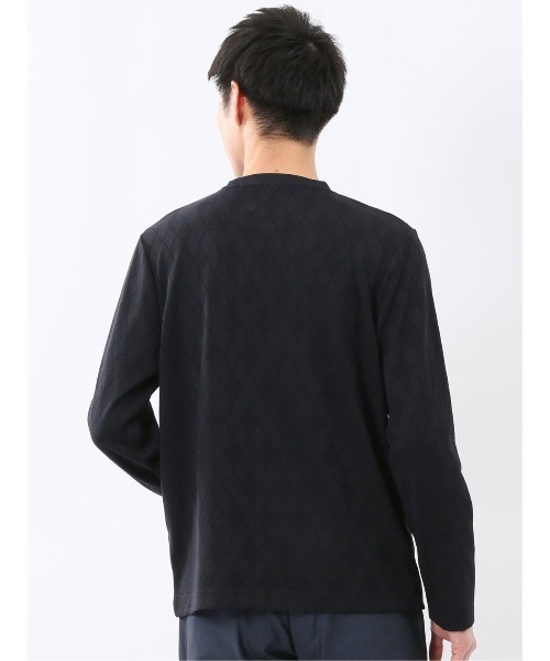 m.f.editorial（エムエフエディトリアル）の「【ロンＴ インナー】m.f.エディトリアルメンズ アーガイルジャガード クルーネック長袖Tシャツ（Tシャツ/カットソー・メンズ・ライトグレー/ネイビー・MEDIUM/LARGE/X-LARGE）」の17枚目の写真