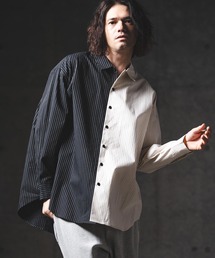 GLIMCLAP | ms6386-Pinstripe Shirt シャツ(201-011-gls-cg)(シャツ/ブラウス)