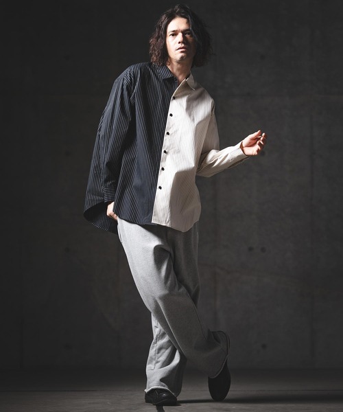 GLIMCLAP（グリムクラップ）の「ms6386-Pinstripe Shirt シャツ(201-011-gls-cg)（シャツ/ブラウス・メンズ・ホワイト×ブラック/ブラック/ホワイト・L/M/S）」の12枚目の写真