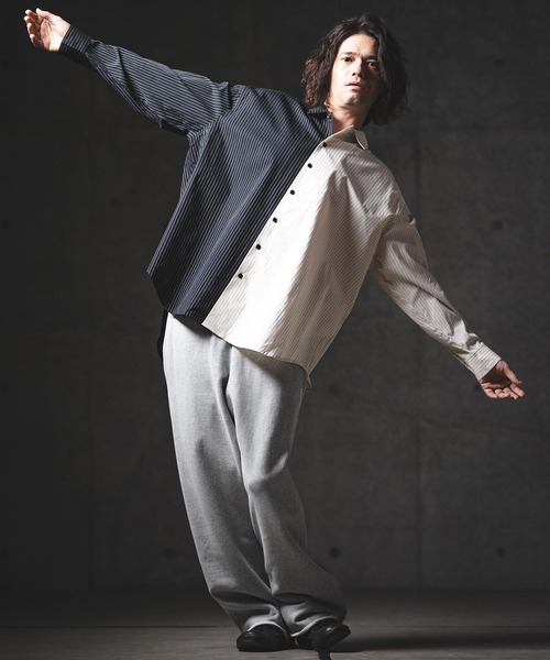 GLIMCLAP（グリムクラップ）の「ms6386-Pinstripe Shirt シャツ(201-011-gls-cg)（シャツ/ブラウス・メンズ・ホワイト×ブラック/ブラック/ホワイト・L/M/S）」の13枚目の写真