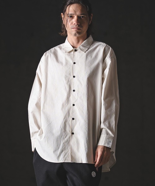GLIMCLAP（グリムクラップ）の「ms6386-Pinstripe Shirt シャツ(201-011-gls-cg)（シャツ/ブラウス・メンズ・ホワイト×ブラック/ブラック/ホワイト・L/M/S）」の15枚目の写真